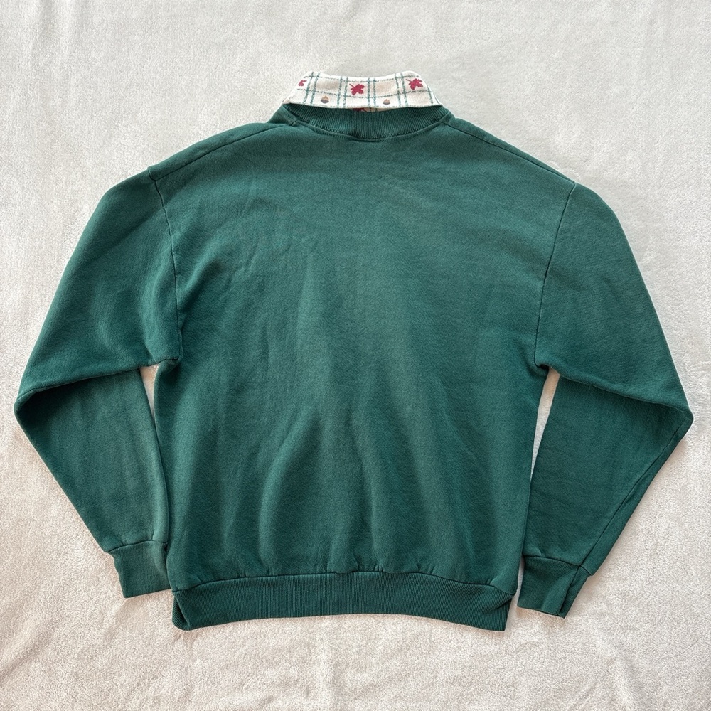 Vintage Gopher Sport Medium Green Squirrel Apple Turtleneck Pullover Sweater - Picture 3 of 8